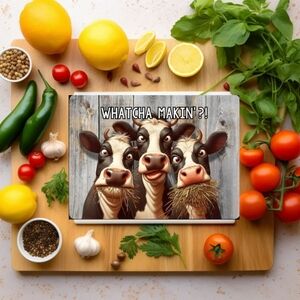 Whatcha Makin' Cow Cutting Board